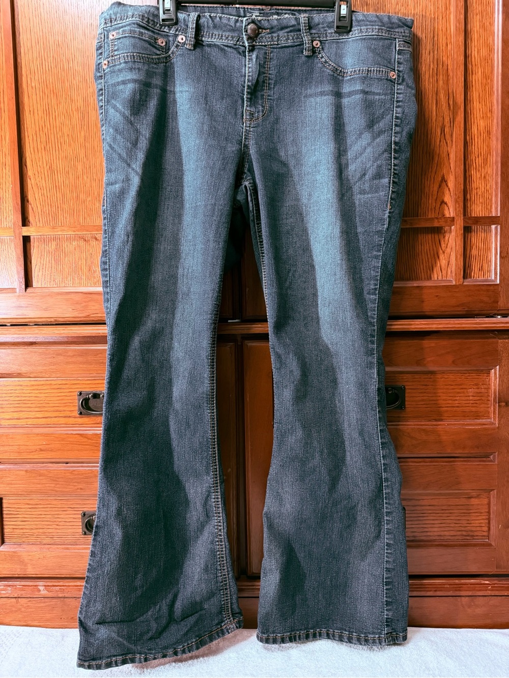 VTG Source Of Wisdom Torrid Boot-Cut Jeans Denim Dark Wash Y2K McBling Stretch - Picture 9 of 11